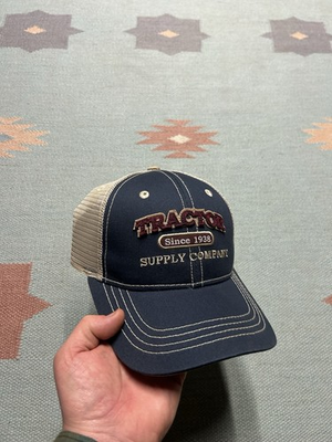 #ad Tractor supply co strapback hat baseball cap NWT DEADSTOCK blue white farm $15.00