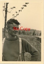 Foto antik Luftwaffe Jagdgeschwader JG 52 Soldat Pullover Holland WK2 X294