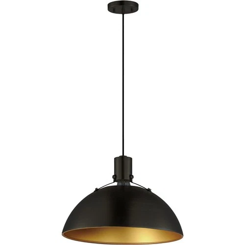 Maxim Lighting 12045ABBK Dawn Pendant Antique Brass / Black - Picture 1 of 2
