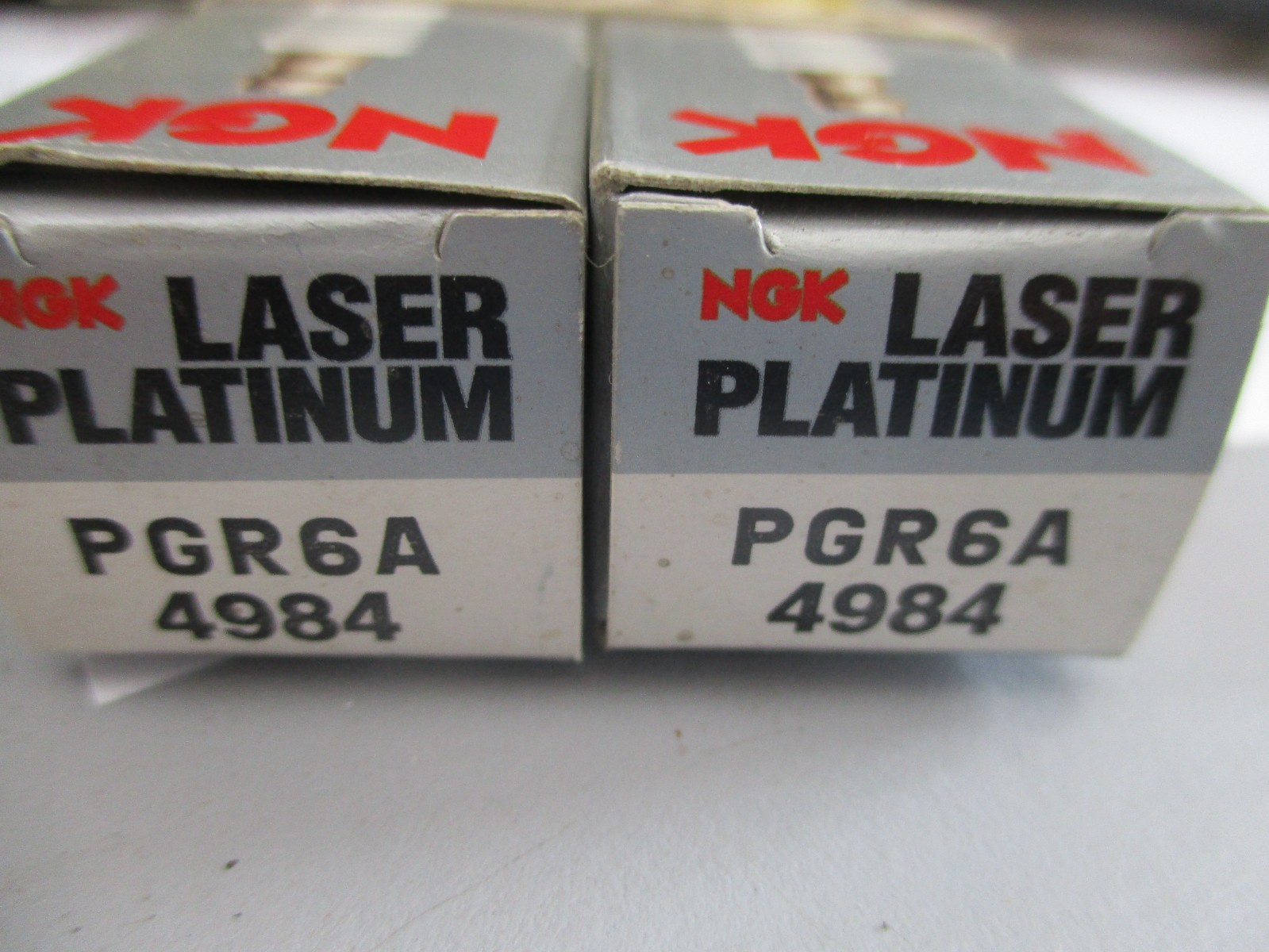 2-NEW- NGK- 4984-PGR6A- LASER PLATINUM-Spark Plugs NOS