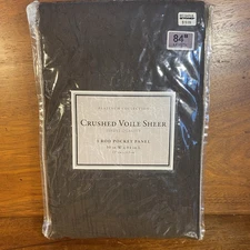 Brown Rod Pocket Curtain Sheer Crushed Voile 50 X 84 Inch Bed Bath Beyond