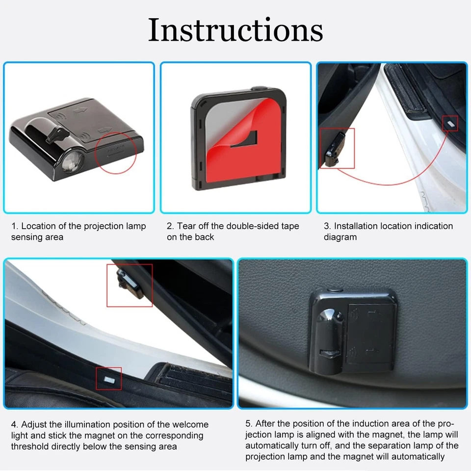 Las Luces LED Abajo Puerto Compatible Renault Proyector Batería Cortesía Pavía - Imagen 3 de 4