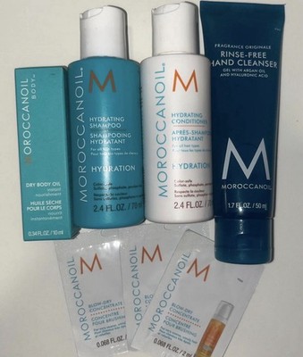 Moroccanoil Hydration Shampoo & Conditioner Travel Set,  2.4 fl oz + Extras