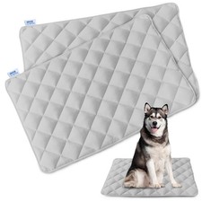 2 PCS 36x23 Inch Grey Washable Dog Crate Pad Mat AntiSlip Kennel Bedding