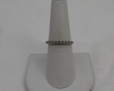 Vintage Sterling Silver Half Eternity Ring Sz 8 Marked 925cz 327