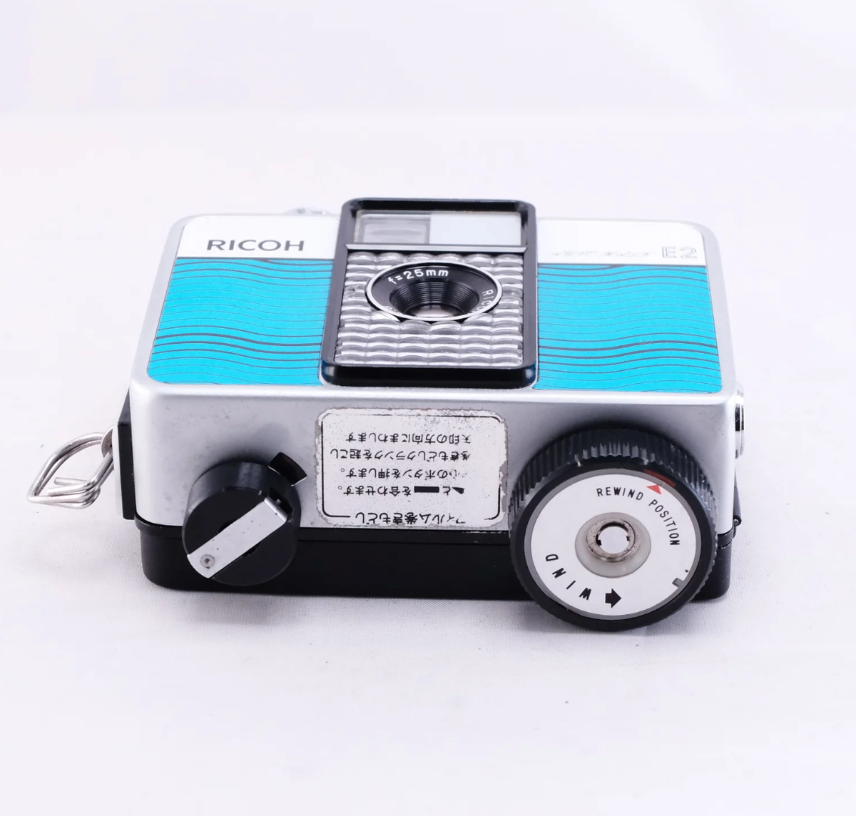 ✽AUTOHALF　E✽ オートハーフ✽リコー✽リメイク✽ハーフカメラ✽青 Ricoh Auto Half E2 Line Blue 35mm Half Frame Film Camera Vintage
