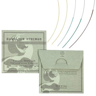 Hamilton Violin Strings Universal Full Set 4/4 Scale (G-D-A-E) with Extra E-S...
