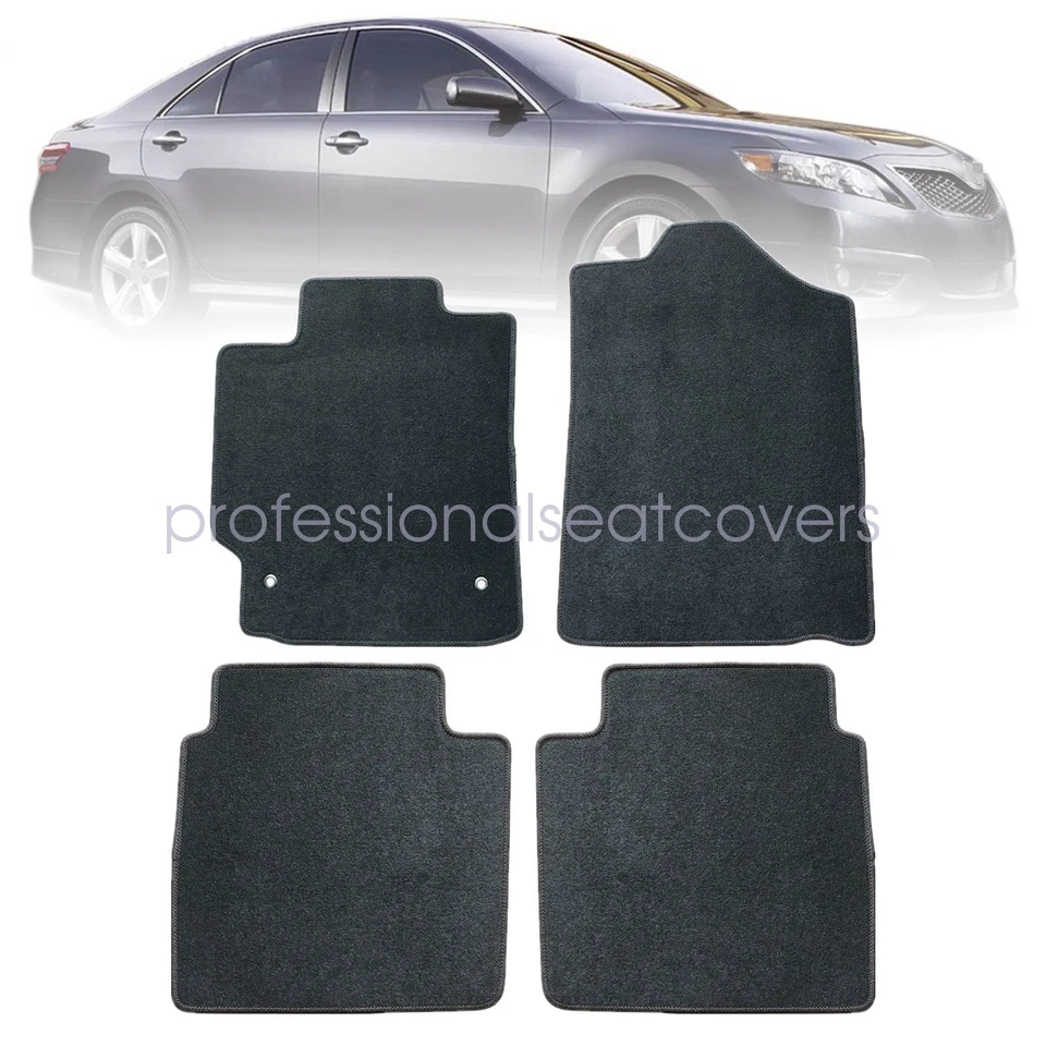Alfombrillas delanteras y traseras híbridas negras 4 piezas para Toyota Camry 2007-2011 NUEVAS Foto 3 de 4