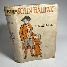 John Halifax Gentleman by Miss Mulock Scarce Dust Jacket Antique Book Rare Dj