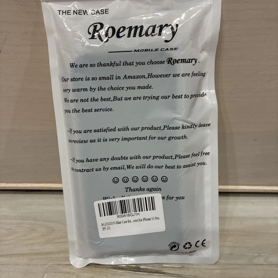 Funda de teléfono AZUL X Smiley Faces se adapta a I Phone 15 Pro NUEVA Foto 2 de 3