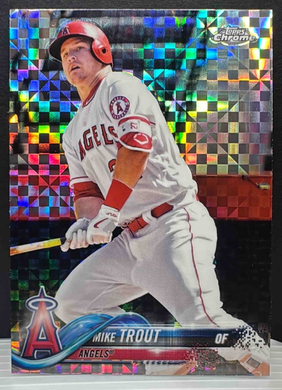 2018 Topps Chrome Mike Trout #100 Refractor Angels