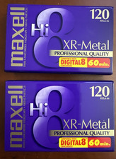 Maxell Hi8 XR Metal Pro Quality 120 Minute 2 Digital 8 Camcorder Video Tapes NEW