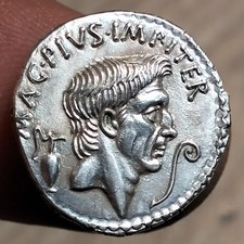 SOUVENIRM&Uuml;NZE -SEXTUS POMPEY, Denarius