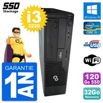 PC Fujitsu Esprimo E510 DT Intel Core I3-3220 RAM 32GB SSD 120GB Windows 10 Wifi