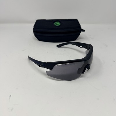 Gargoyles Rucker Men's Wrap Sunglasses Black Tinted Lens Blue Cat 3 Mblk Smk
