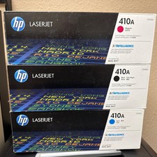 HP 410A Toner Cartridge Set of 3  Black, Cyan, Magenta - NEW Sealed
