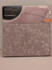 Sainsbury’s Lilac Single Butterfly Jacquard Single Duvet Cover Pillowcase Set