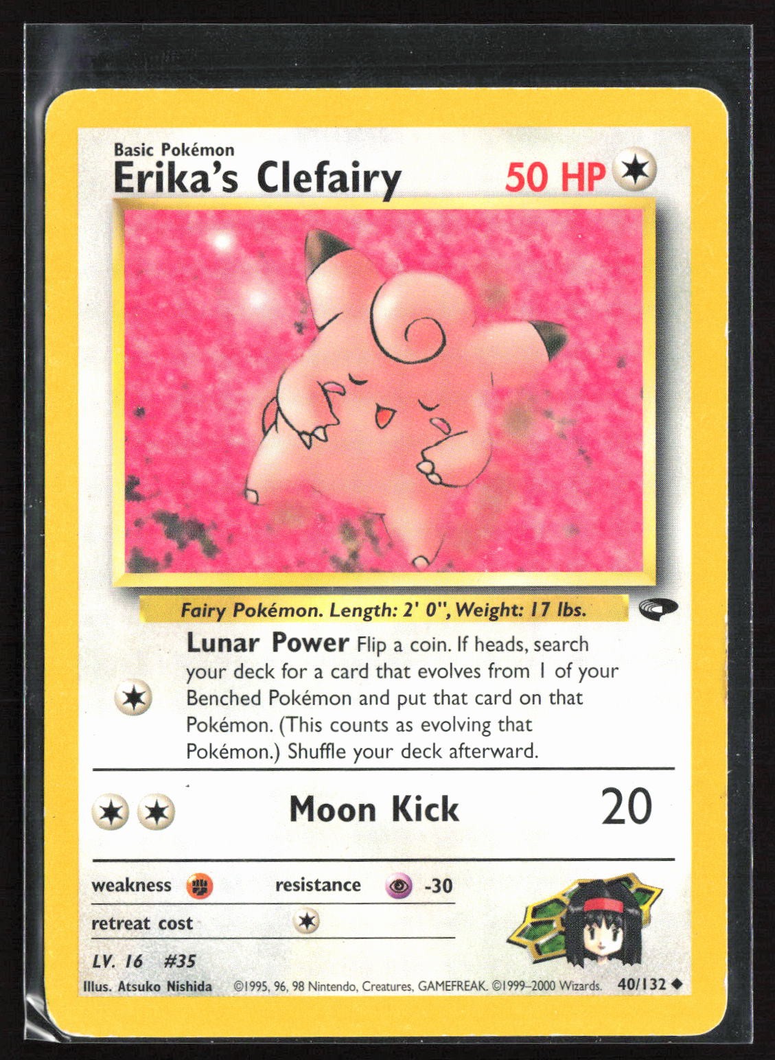 Pokemon TCG - Erika's Clefairy Unlimited Uncommon Gym Challenge 040/132 MP