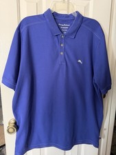 Tommy Bahama Polo Mens Size Large Blue Island Zone Supima Shirt