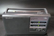 Sony ICF-38 Portable AM/FM 2 Band Radio TESTED WORKS AC CABLE or Battery