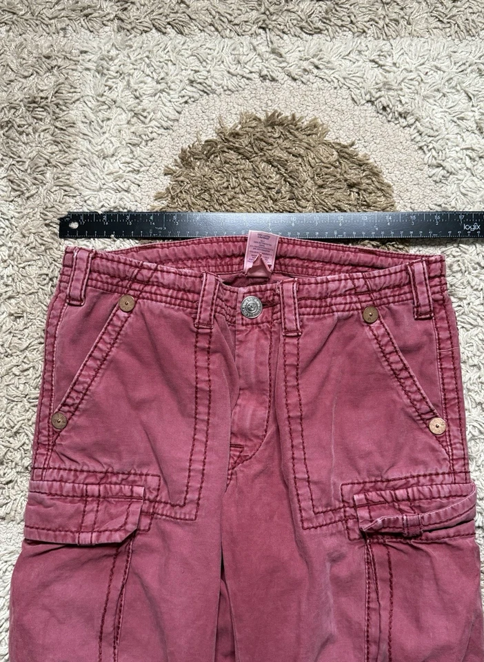 True Religion Cargo Pants Men’s 31 Red Utility Streetwear Jeans Y2K Rare - Image 4 of 4