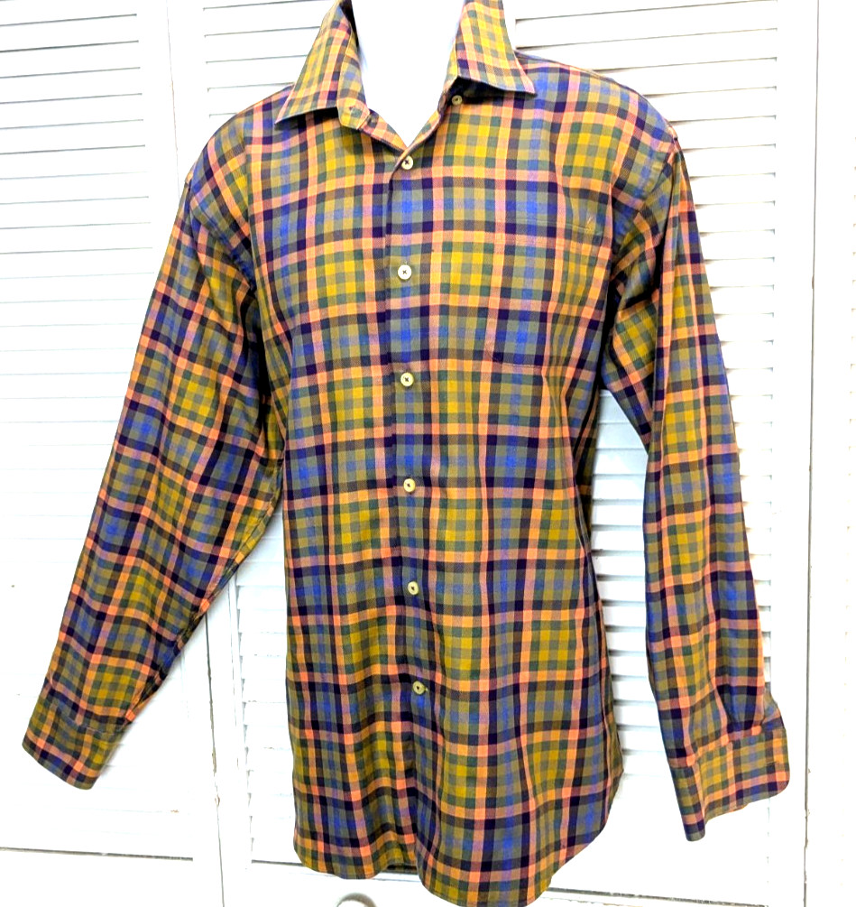 Robert Talbott Button down Long Sleeve Shirt Larg… - image 2