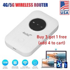 Unlocked 5G Wireless 2100 mAh WiFi Router Mobile Broadband MIFI LCD Hotspot