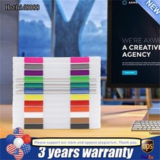 12 Pcs A4 Clear File Boxes Paper Storage Box Document File Holder with Buckle