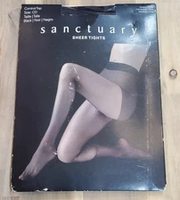 Sanctuary Women's Control Top Sheer Tights Size C/D Black