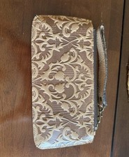 Patricia Nash Beige Floral Embossed Wristlet ...