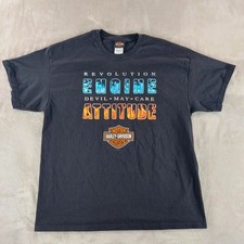 Vintage Hanes Beefy Tee Shirt Mens XL USA Made Harley Davidson Street Rod Biker