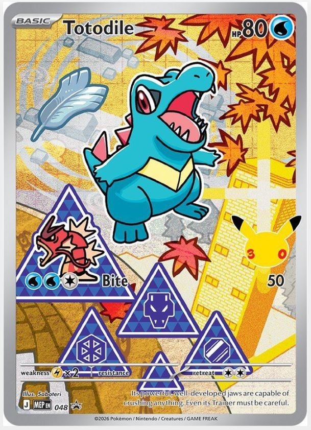 Pokemon TCG: Totodile 048 Mega Evolution Promo Holo NM