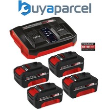 Einhell Twin 18v 36v Power X-Change Starter Kit 4x 4.0Ah Battery + Twin Charger