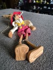 Rare Antique Pinnochio Hand Carved Wood Pupet Toy 5 String 20in. — photo 7