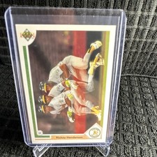Upper Deck Rickey Henderson #444 Oakland Athletics Baseball 1991 Base Set