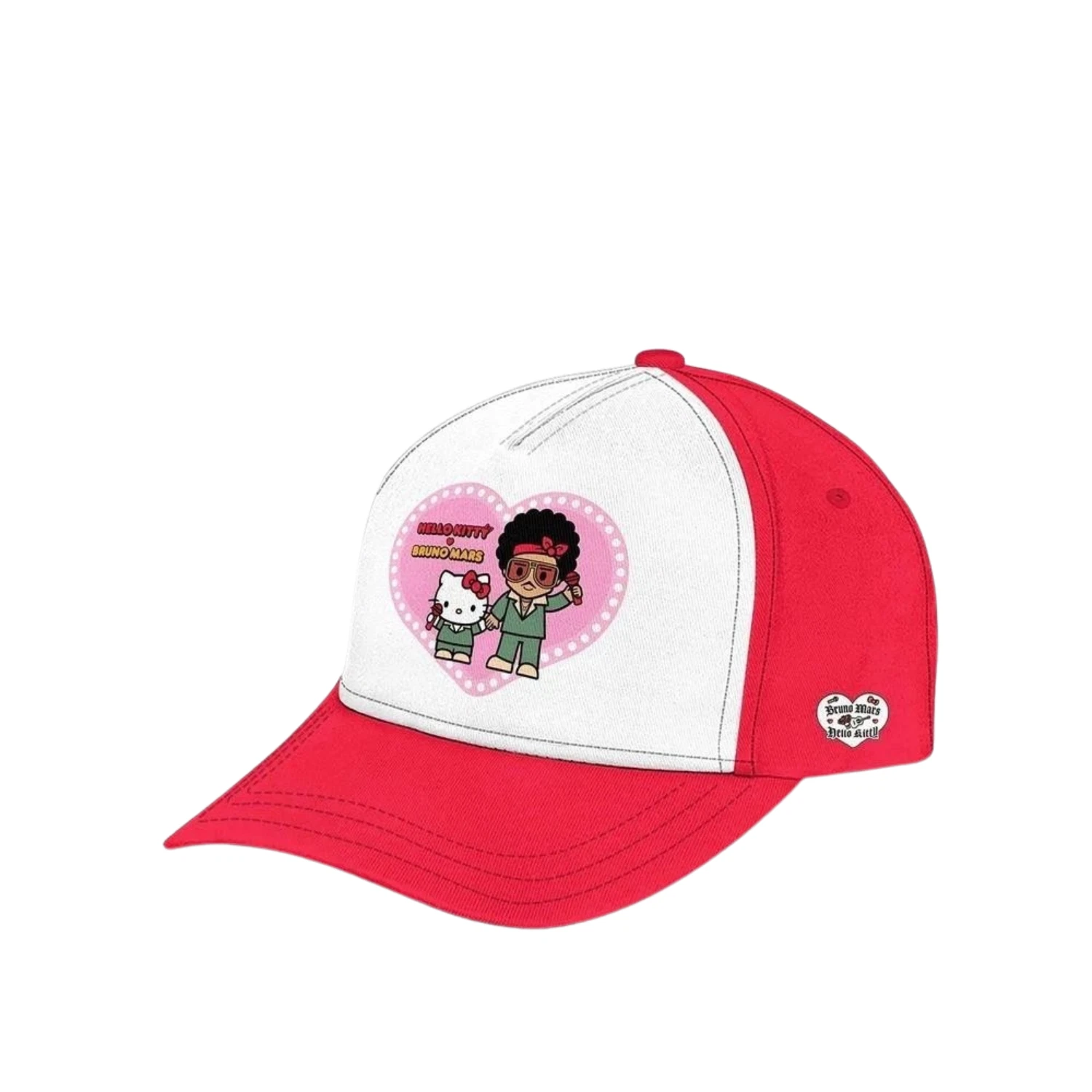 Bruno Mars x Hello Kitty The Romantic Tour 2026 Black and Pink Baseball Cap