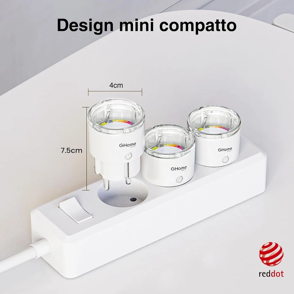 Ghome Smart Mini Enchufe Inteligente WIFI, Enchufe Programable WIFI Control Remo - Imagen 3 de 4