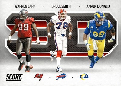 2021 Panini Score Warren Sapp/Bruce Smith/Aaron Donald #3D7 3D TBBBAR