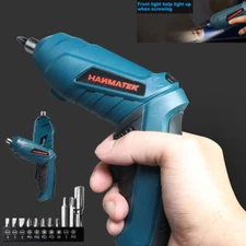 HANMATEK ES1 Rechargeable Cordless Electric Screwdriver Drill Kit with LED Light