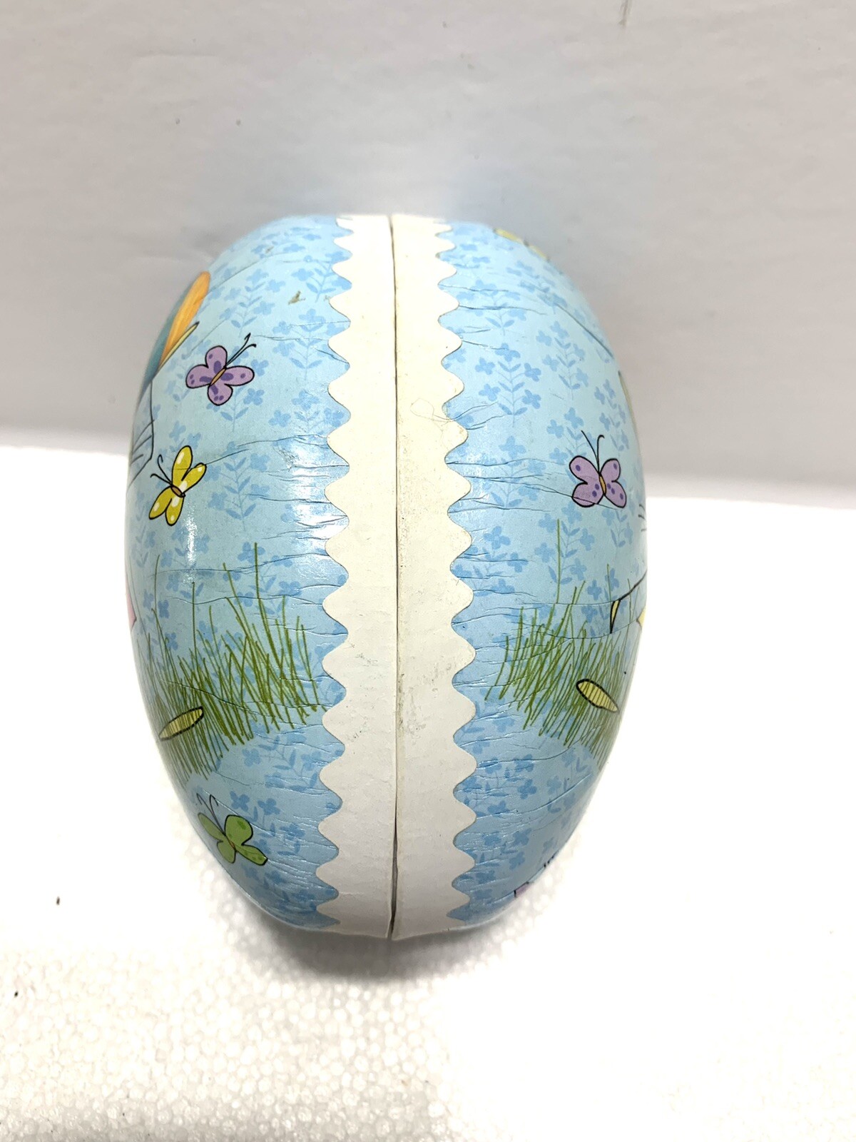 Vintage Nestler 4 1/2" Paper Mache Easter Egg Made In Germany Bunny Rabbits eBay