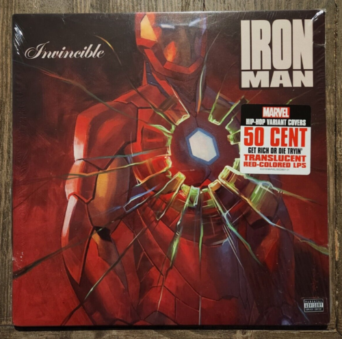 SEALED 50 Cent Get Rich Or Die Tryin LP Marvel Variant Iron Man Cover Red Vinyl - Afbeelding 1 van 2