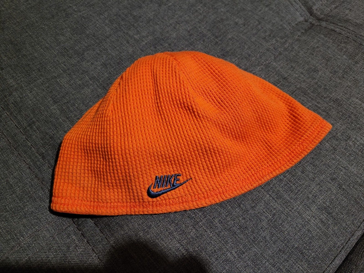 orange nike skull cap