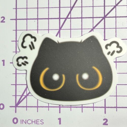 Mind Blowing Emo Black Cat - Mystery Black Cat Vinyl Decal Sticker Bomb Topper - Picture 1 of 4