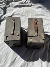 BROWNIE LOT Pair KODAK No 2 Model A Box Camera 1908 antique vintage neat