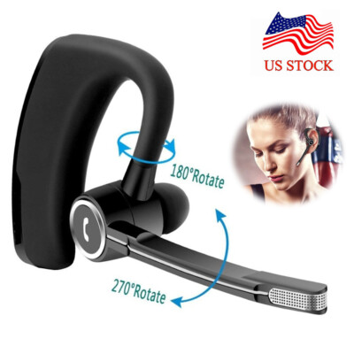 Business Wireless Headset Hands-free Call Earpiece with Mic for