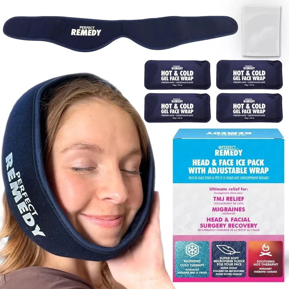 Cold Therapy Head Wrap: Wisdom Teeth, TMJ & Jaw Pain Relief - Reusable Ice Pack - Image 2 of 4