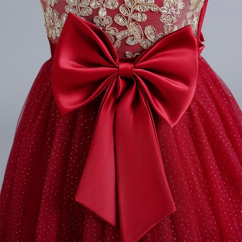 Wedding Party Flower Girls Long Dress Bridesmaid Pageant Christmas Evening Gown - Picture 203 of 228