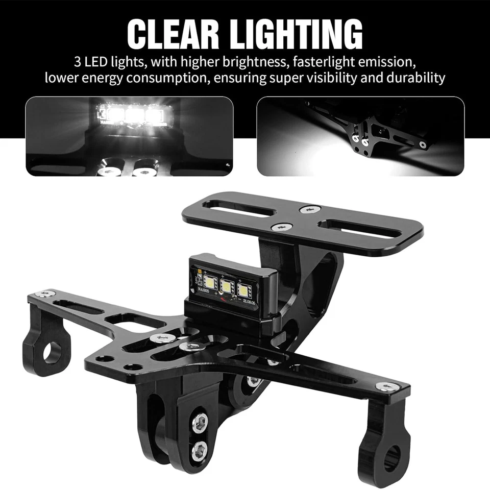 Kit eliminador de guardabarros con luz LED para Yamaha FZ1 FZ6 FZ07 FZ8 Foto 3 de 4