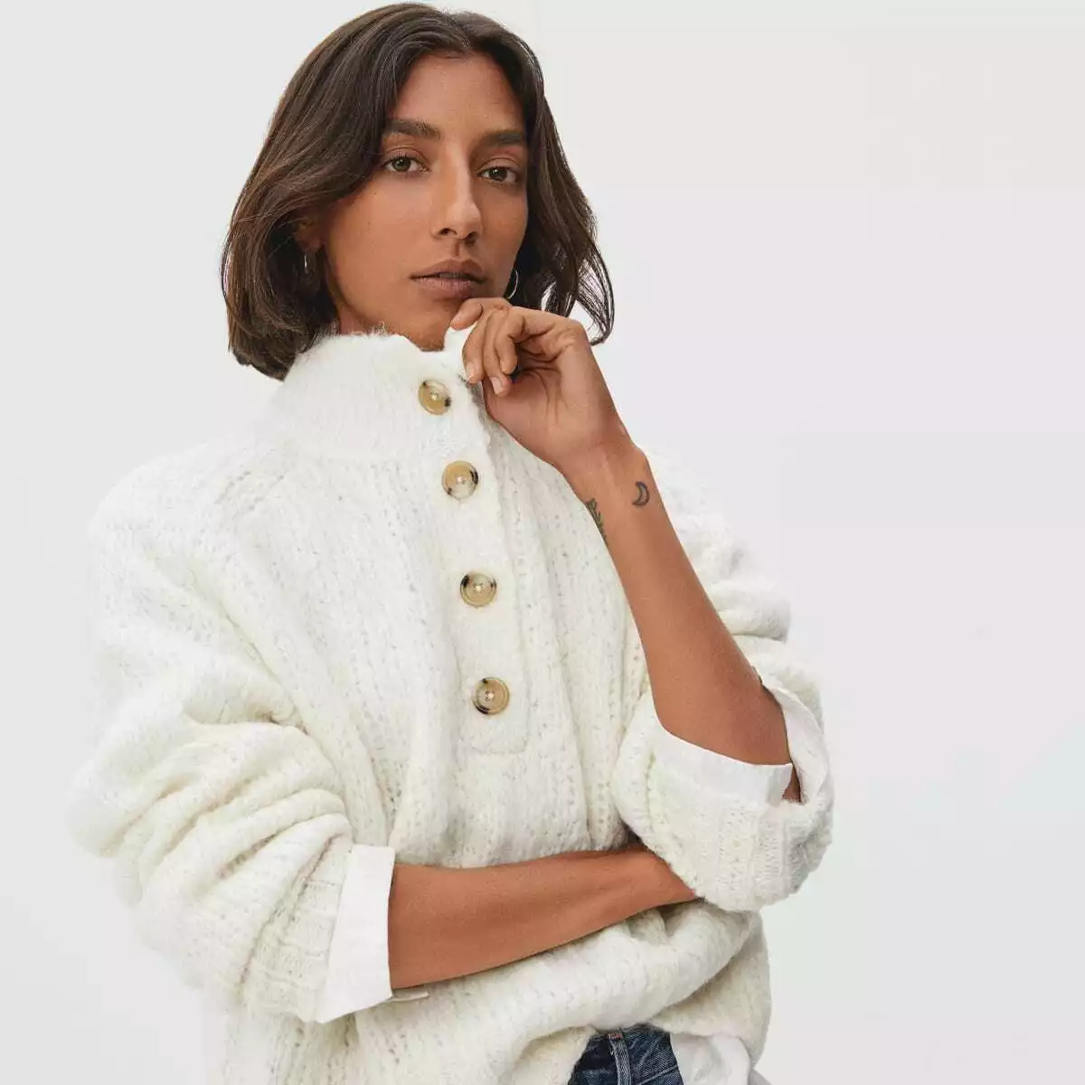 Everlane white sweater sale