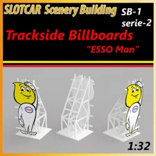Slotcar Scenery Building Trackside Billboards "ESSO Man" Scalextric, Carrera